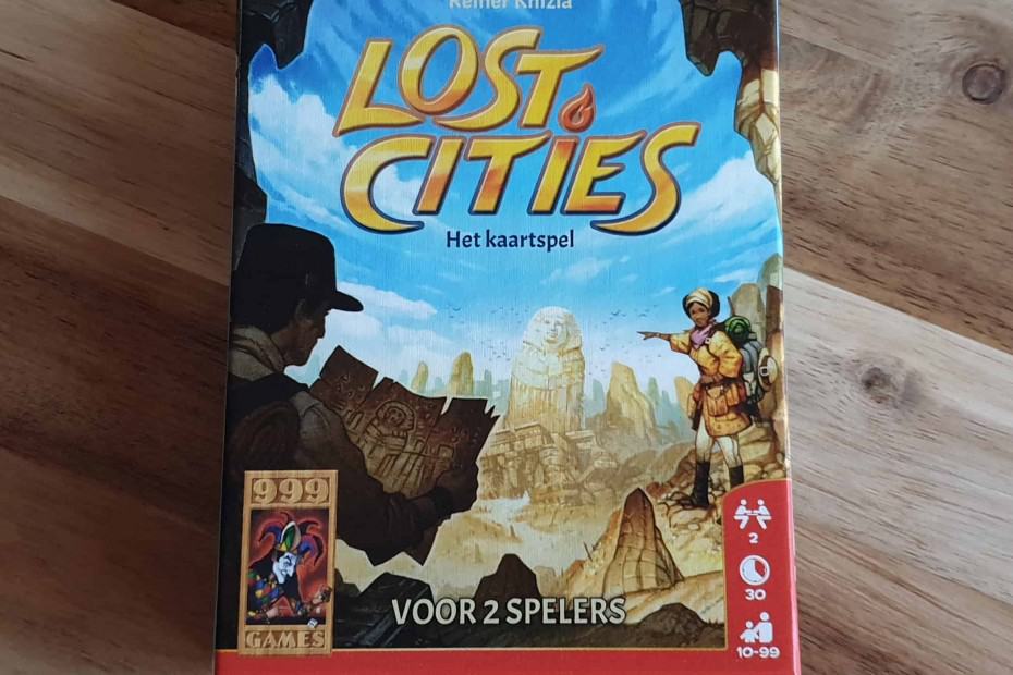 Lost cities het kaartspel voorkant doos
