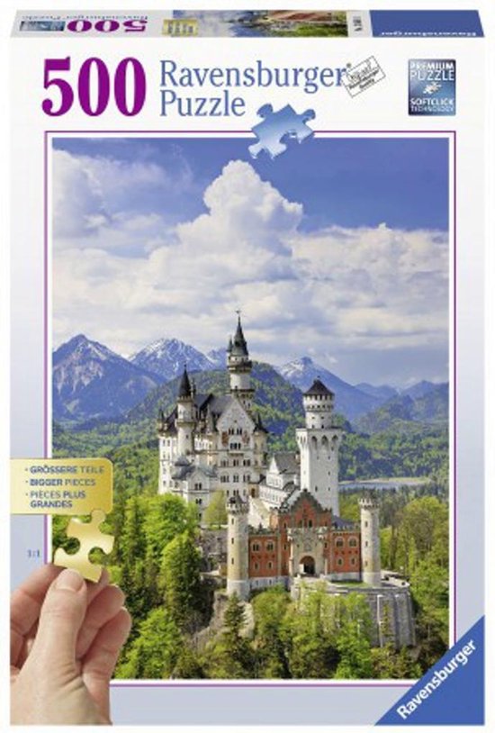 XL-legpuzzel Neuschwanstein met 500 extra grote puzzelstukken